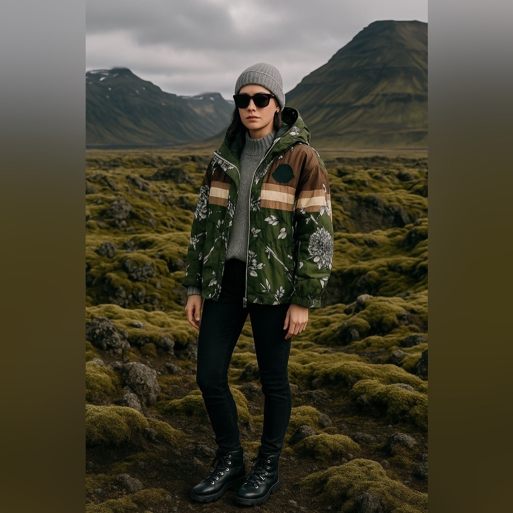 Moncler Floral Print Rain Jacket - Style Meets Function in Every Drop